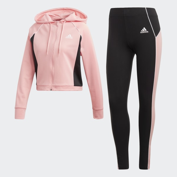 pink adidas jogging suit