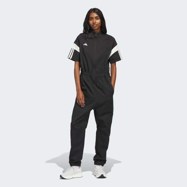 adidas WOMENS TIRO JUMPSUIT - Black | Free Shipping with adiClub