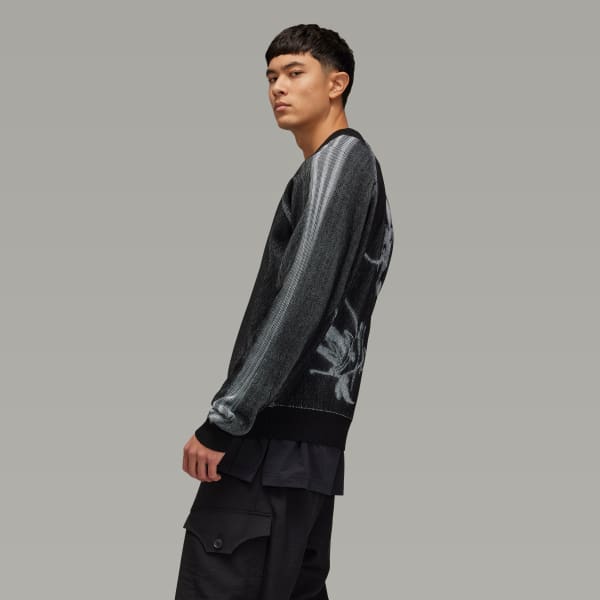 Negro Cardigan Y-3 Graphic Knit