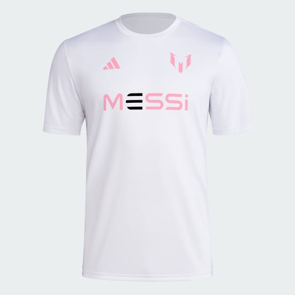 adidas Messi Wordmark Tee - White, Men's Soccer