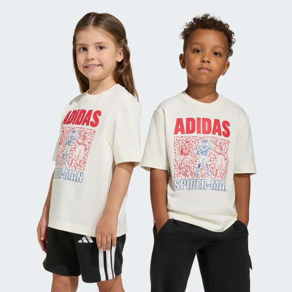 White ADIDAS MARVEL SPIDER-MAN TEE