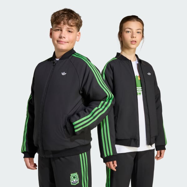 Czerń Kurtka dla dzieci adidas x Minecraft