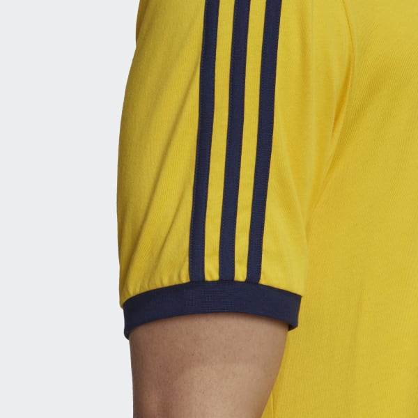 Gul Sverige 3-Stripes T-skjorte