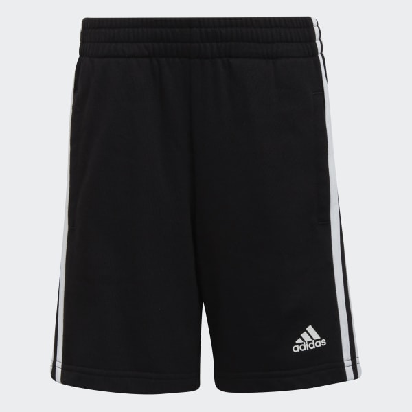 Schwarz Essentials 3-Streifen Shorts