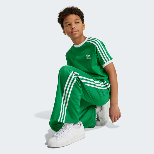 Zielony Koszulka Adicolor 3-Stripes Kids