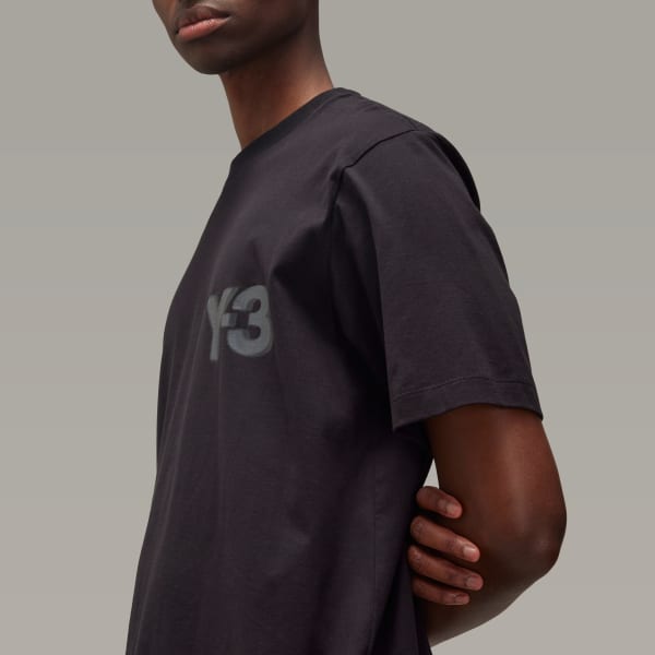 adidas Y-3 Logo Short Sleeve Tee - Black | Free Shipping