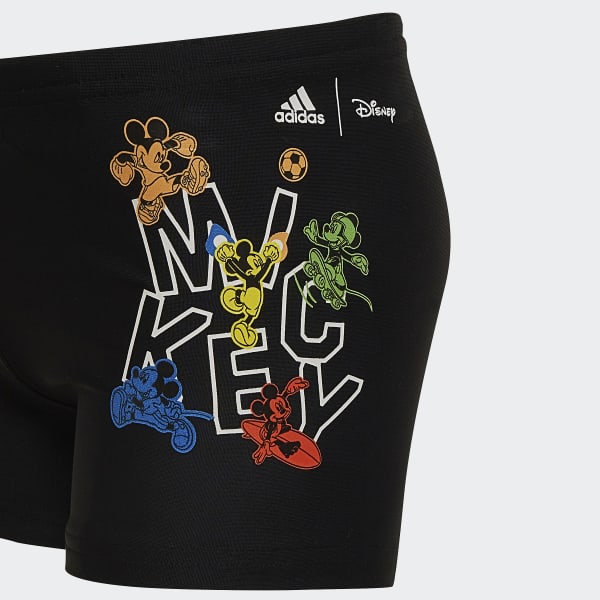 Schwarz adidas x Disney Mickey Boxer-Badehose TK057
