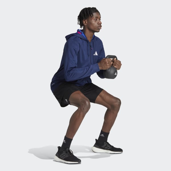 Niebieski Train Essentials Seasonal Training Full-Zip Jacket