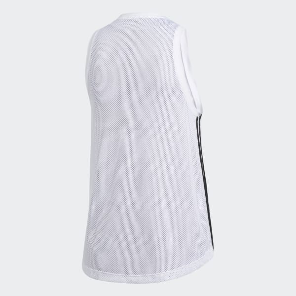 adidas originals adicolor three stripe cropped tank in white