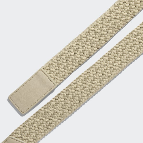 Beige 브레이디드 스트레치 벨트