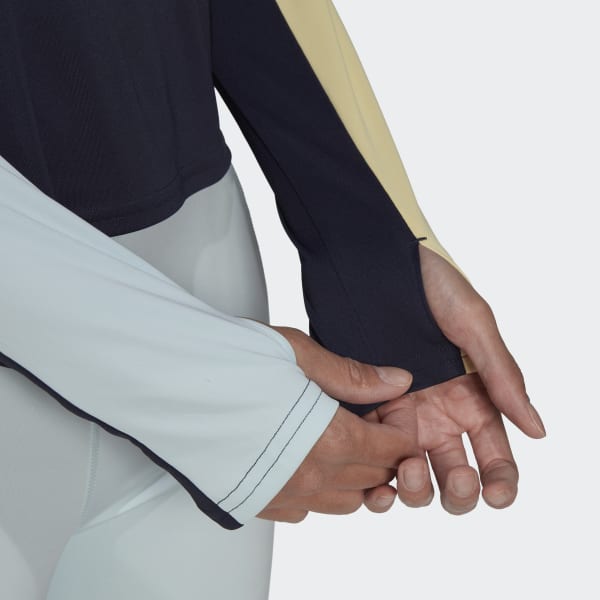 modrá Tričko Own the Run Colorblock Long Sleeve Running C6410