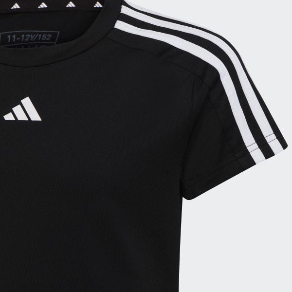 Negro Camiseta de Entrenamiento Train Essentials AEROREADY 3 Rayas Ajuste Ceñido