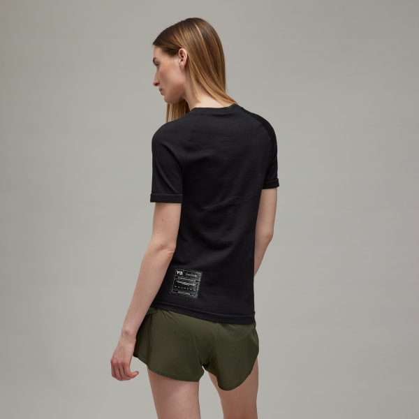 Black Y-3 Running Fitted Top