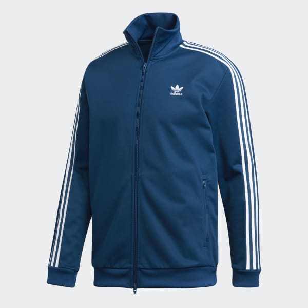 adidas tracksuit top navy blue