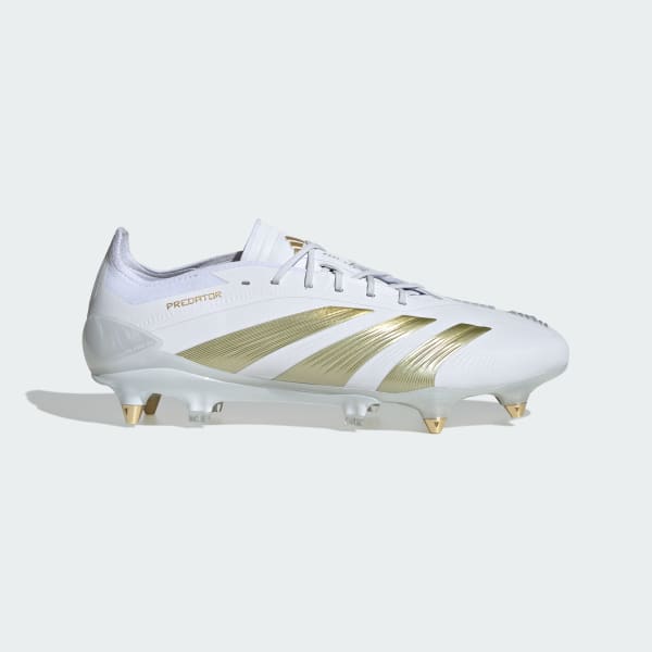 Vit Predator Elite Soft Ground Fotbollsskor