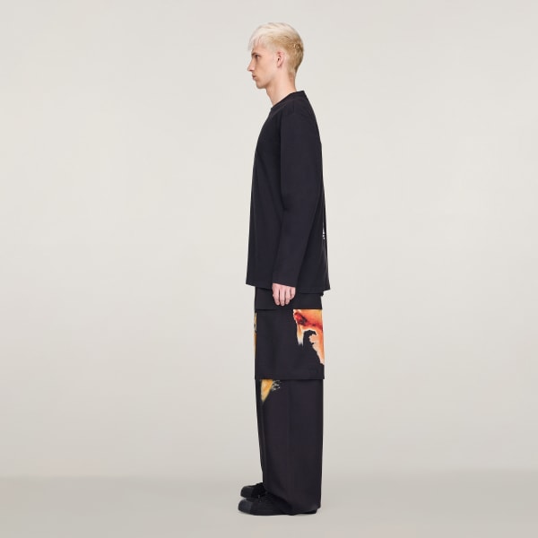 Black Y-3 Graphic Long Sleeve Tee