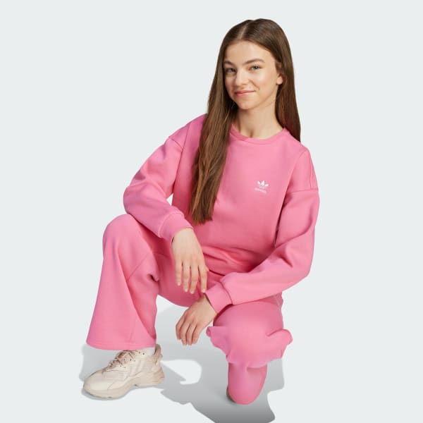 adidas Boyfriend Crew Sweatshirt - Pink | Free Shipping with