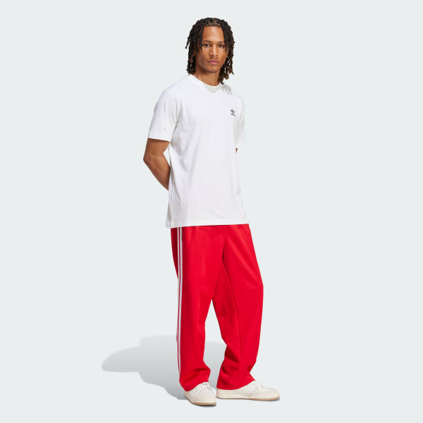 adidas Adicolor Baggy Fit Firebird Track Pants - Red | Free