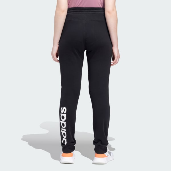adidas LINEAR FRENCH TERRY CUFFED PANTS Black adidas India