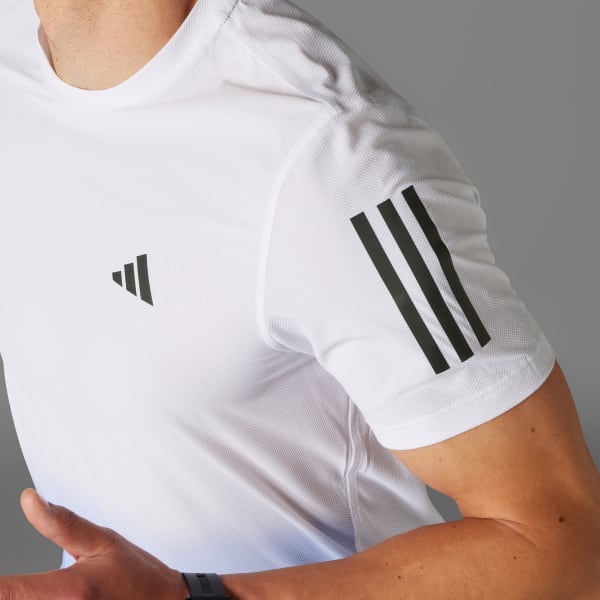 Branco Camiseta Own the Run CLIMACOOL Colorblock