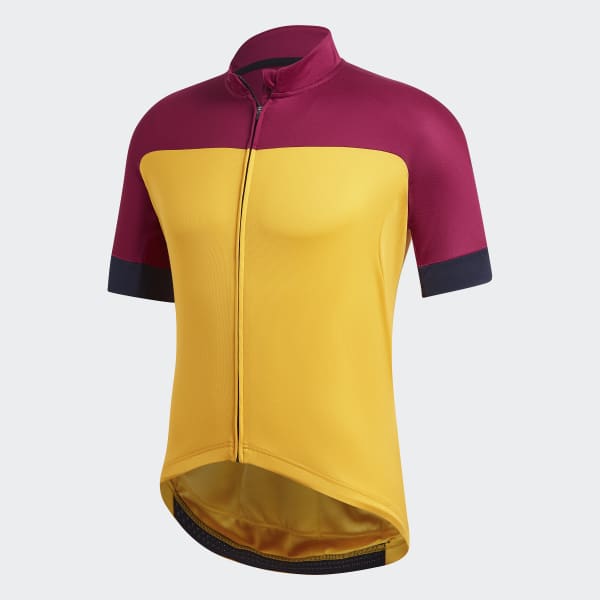 Amarillo Maillot - Camiseta de Ciclismo Rad Tricot Manga Corta