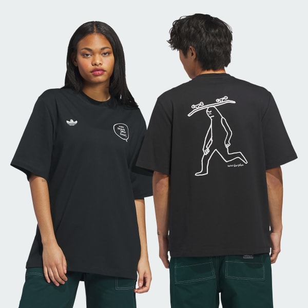 ブラック スケートボーディング x マーク・ゴンザレス スケートスポットTシャツ