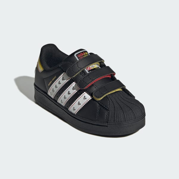 Negro tenis Superstar con Luces LED y Tira Ajustable adidas Disney para Niños