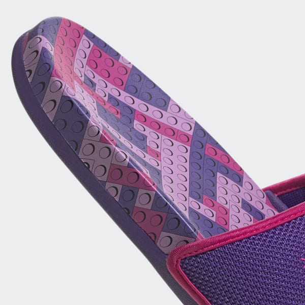 Purple adidas Adilette Comfort x LEGO® Slides