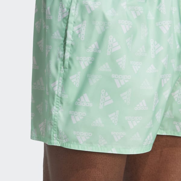 Shorts Aquático Bem Curto Logo Print CLX - Verde adidas