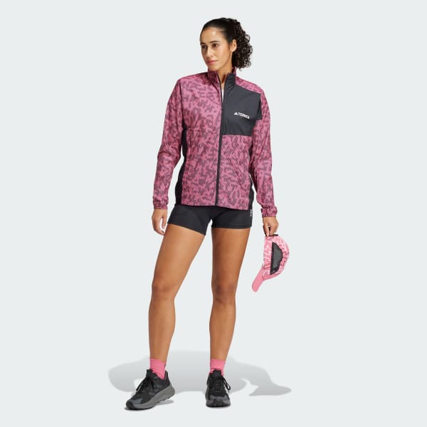 Adidas pink running jacket outlet