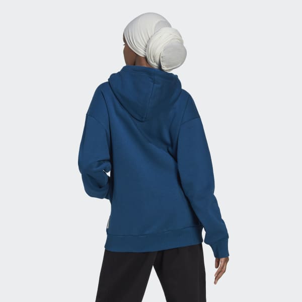 modrá Mikina s kapucňou Studio Lounge Fleece Full-Zip CC045