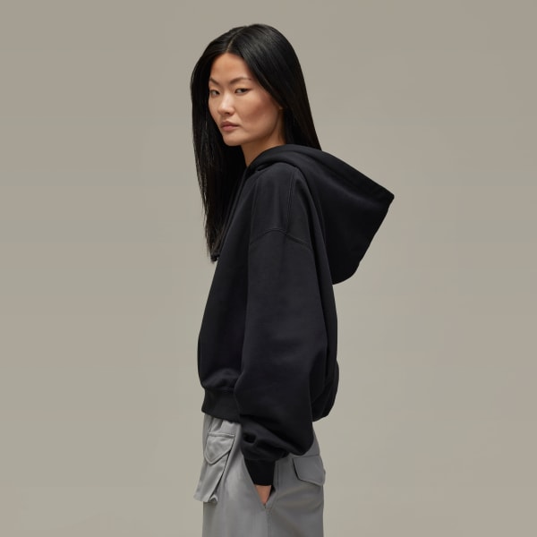 Negro Sudadera de rizo cepillado con capucha Boxy Y-3