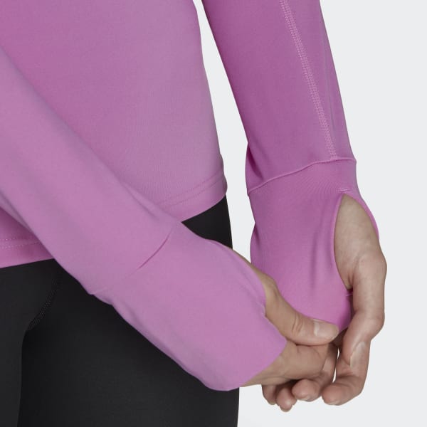 Violeta Camiseta manga larga Techfit AEROREADY Warm Training
