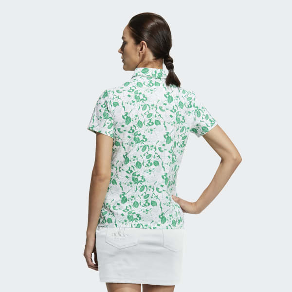 White Play Green Graphic Polo Shirt