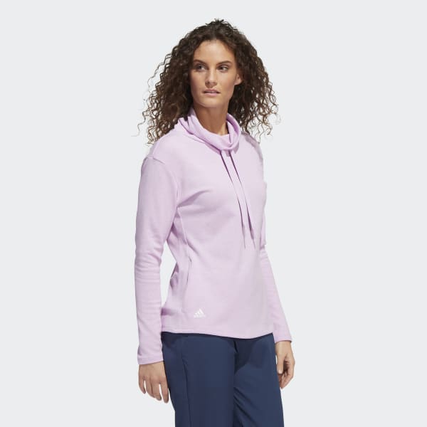Purple Mélange High Mock Golf Pullover