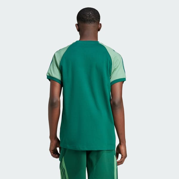 Adidas originals old skool 3 stripes t shirt vivid green store