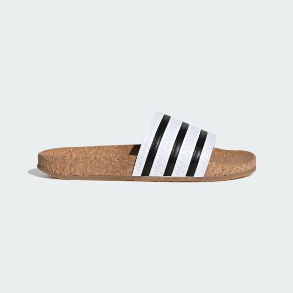 Hvid adilette Cork sandaler