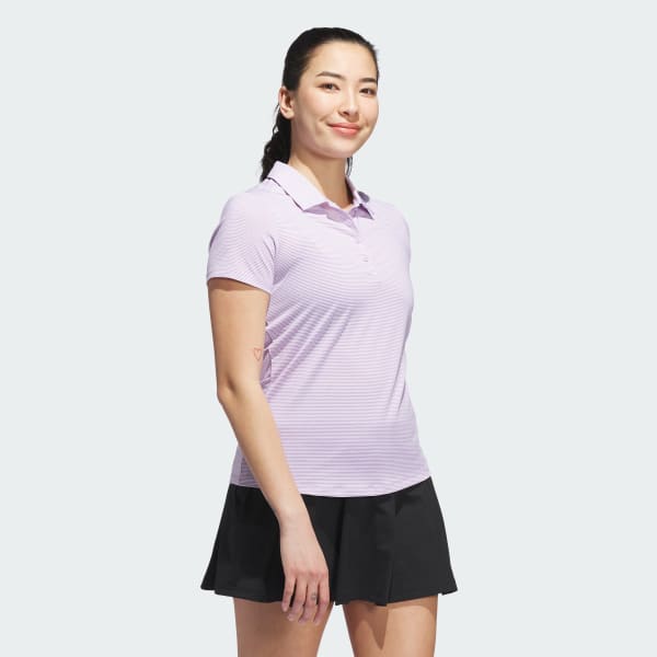 Roxo Camisola Tipo Polo de Manga Curta Ottoman para Mulher