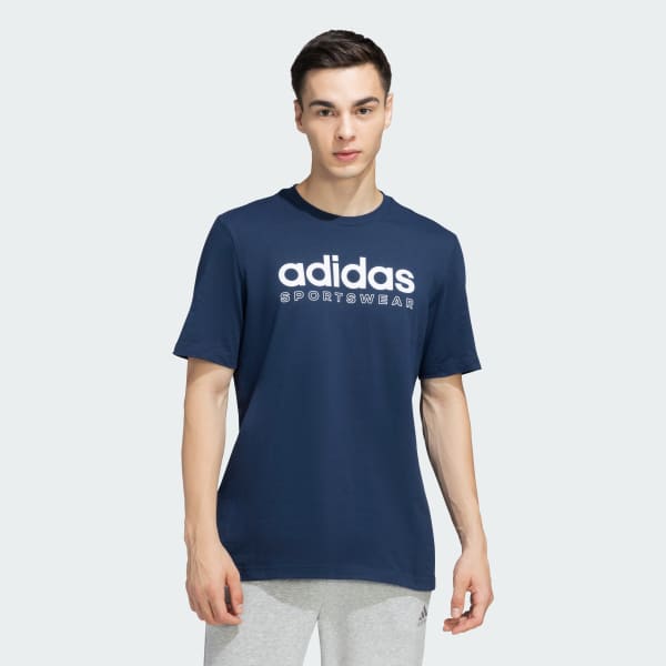 Blue Linear Graphics Tee