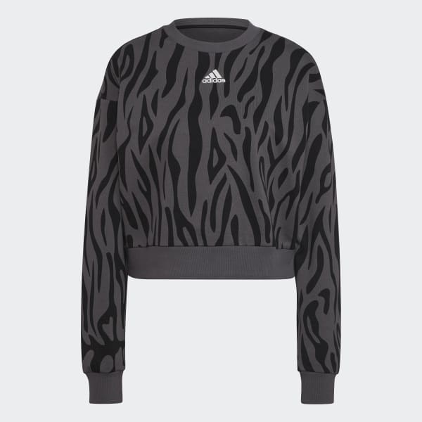 Black Tiger-Print Sweatshirt CD440