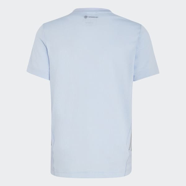 Blau Running AEROREADY 3-Streifen T-Shirt