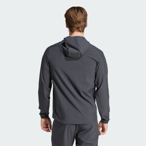 Grey FC Bayern Tiro 25 Competition Vis Tech Travel Jacket