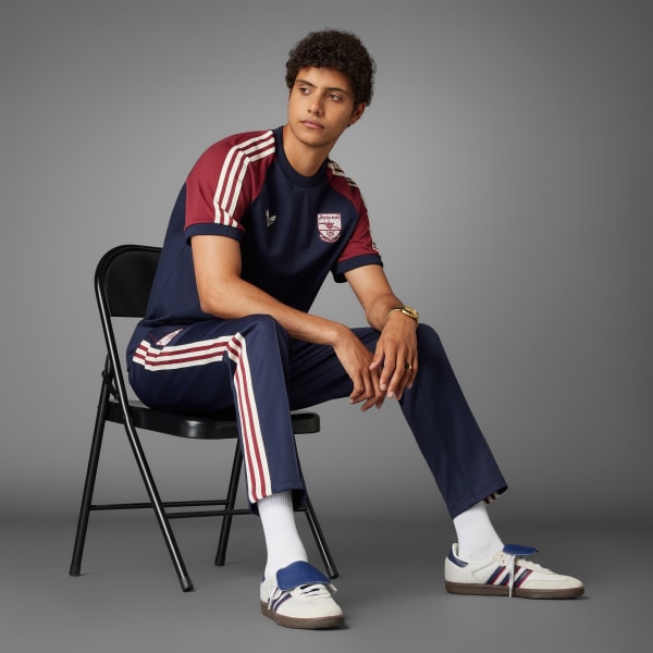 adidas Arsenal Adicolor Classics 3-Stripes Tee - Blue | Free