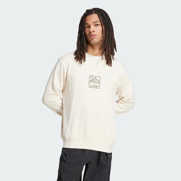 White graphic sweatshirt top