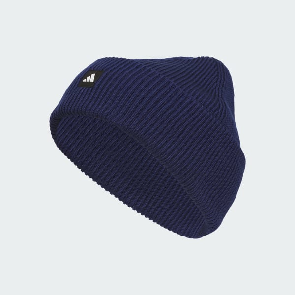 Blue Men's Premium Cuff Fold Beanie