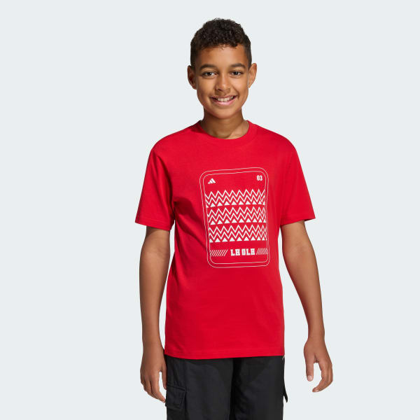Rojo Playera local de México para niños

