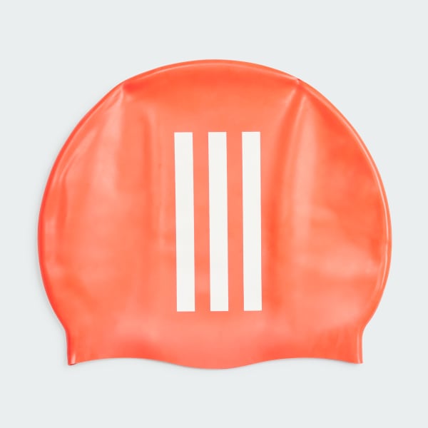 Orange adidas 3-Stripes Swim Cap Kids