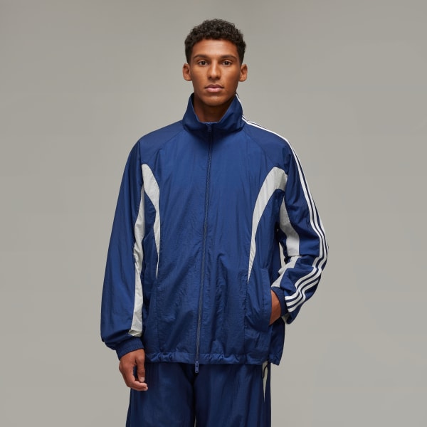 สีน้ำเงิน เสื้อเชลล์แจ็คเก็ตผ้าไนลอน Y-3 3-Stripes