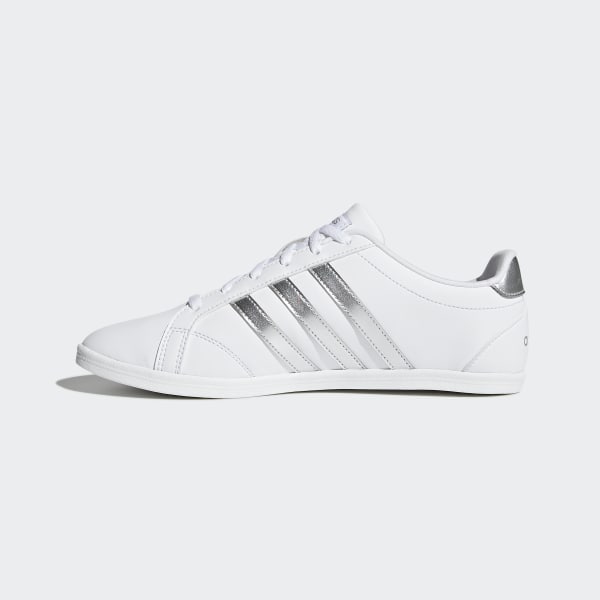 adidas coneo qt ladies trainers white silver