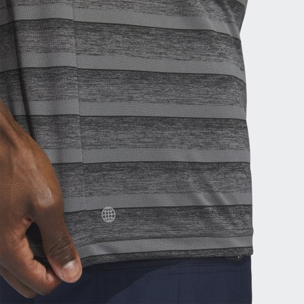 Black Two-Color Striped Polo Shirt